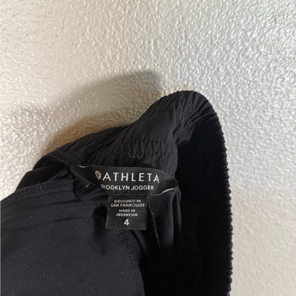 Athleta Brooklyn Jogger Pants Size 4 Black C24 - Picture 10 of 10